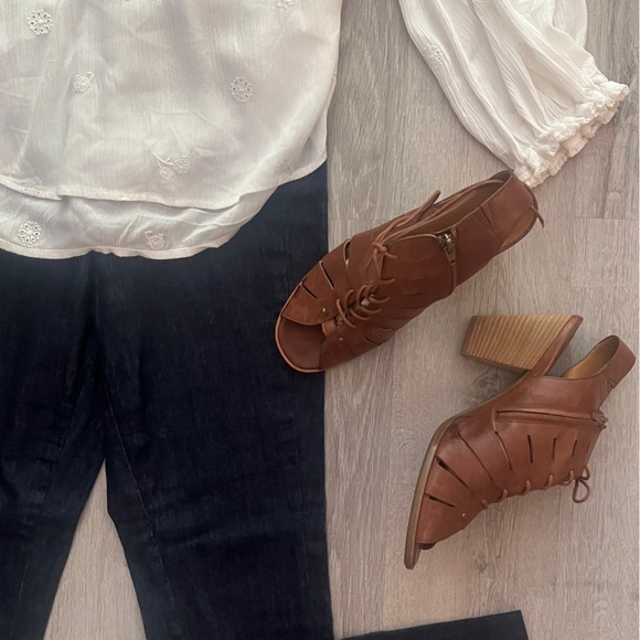 Paul Green lace up leather sandals size 6 1/2 - Picture 2 of 10